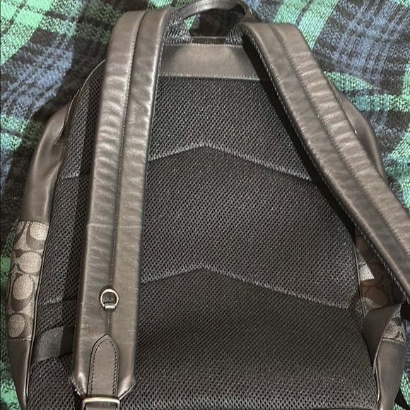 Coach Black and Blue Monogram Backpack - Picture 3 of 5